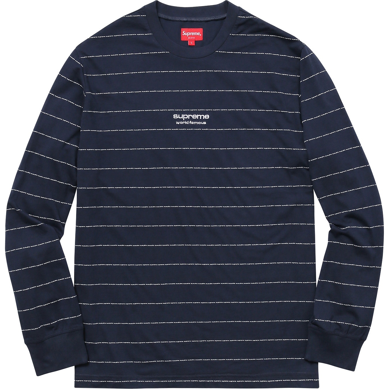 Logo Stripe L/S Top view 3